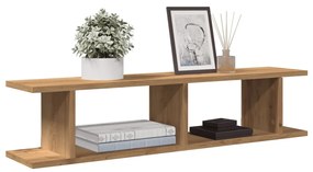 vidaXL Prateleiras parede 2 pcs deriv. madeira carvalho artisiano