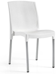 Cadeira Silvy Branco - Polipropileno - Conjunto com 4 cadeiras