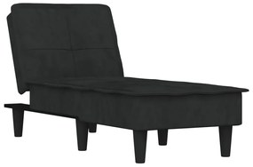 Chaise longue veludo preto