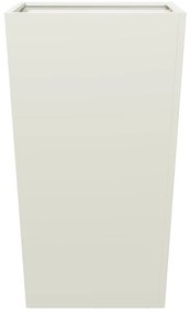 Vaso/floreira de jardim 2 pcs 45x45x75 cm aço branco