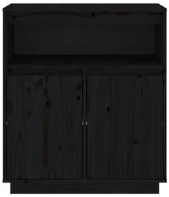 Aparador 70x34x80 cm madeira de pinho maciça preto