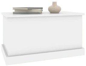 Caixa de arrumação 70x40x38 cm deriv. madeira branco brilhante