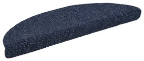 Tapetes de escada adesivos 30 pcs 56x17x3 cm azul