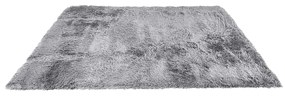 Tapete Sintético Ultra Macia Anti-derrapante para Quarto de dormir 180 x 120 cm Cinzento Claro