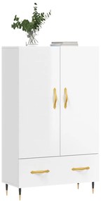 Aparador alto 69,5x31x115 cm derivados madeira branco brilhante