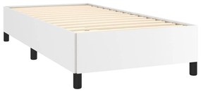 Estrutura de cama 80x200 cm couro artificial branco