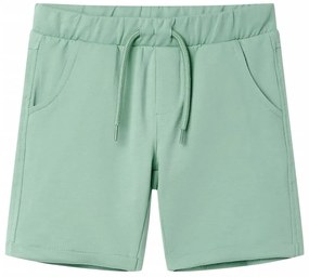 Calções de criança com cordão cor caqui-claro 92