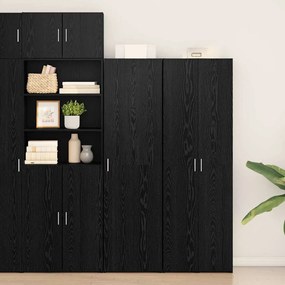 vidaXL Aparador Carvalho Preto 50x42,5x185 cm Madeira Projetada