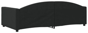 Sofá-cama 100x200 cm tecido preto