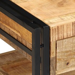 Mesa de centro 90x50x38 cm madeira de mangueira áspera maciça