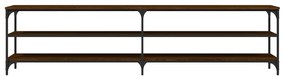 Móvel TV 200x30x50cm derivados madeira/metal carvalho castanho