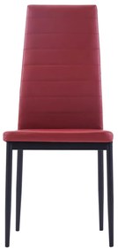 Conjunto de jantar 5 pcs vermelho tinto