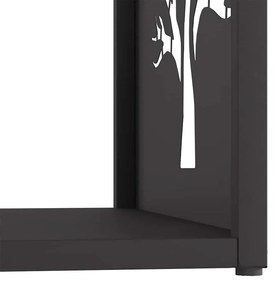 Suporte para lenha 40x40x40 cm aço laminado a frio preto