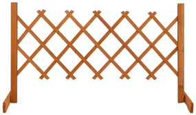 vidaXL Vedação em treliça para jardim 120x60 cm abeto maciço laranja
