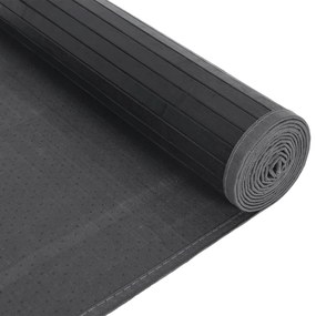 Tapete retangular 80x1000 cm bambu cinzento