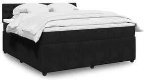 Cama com molas/colchão 180x200 cm veludo preto