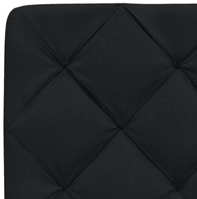 Estrutura de cama sem colchão 140x200 cm tecido preto