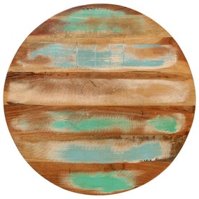 Mesa de centro Ø50x40 cm madeira recuperada maciça e aço
