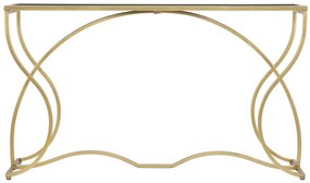 MESA CONSOLA SUNSHINE 130X40X75 CM DOURADA E PRETA