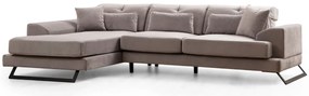 Sofá de Canto Frido – Cinzento Claro – 304 cm x 190 cm