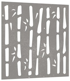 Decoração p/ muro de jardim 555x55 cm aço corten design bambu