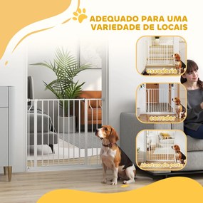 PawHut Barreira de Segurança para Cães Extensível para Escadas e Porta