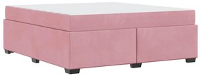 Estrutura da Cama Outros Rosa 180 x 200 cm Veludo