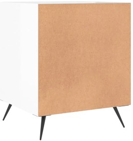 Mesa de cabeceira 40x40x50cm derivados madeira branco brilhante