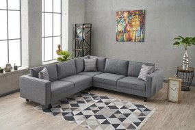 Sofá de Canto Kale – Cinzento – 258x83x258 cm