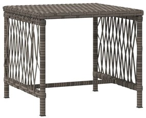 Espreguiçadeira Conjunto de 3 Cinza e azul-marinho Vime PE, metal