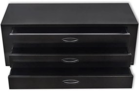 Caixa de ferramentas em metal 3 gavetas preto