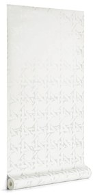 Kave Home - Papel de parede Viveka cinza e prateado 10 x 0,53 m FSC MIX Credit