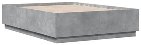 Estrutura de cama 120x190 cm derivados de madeira cinza cimento