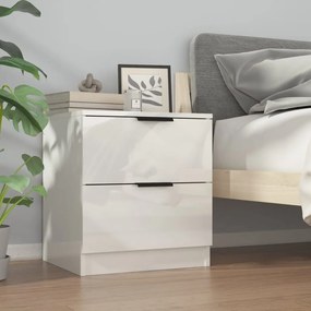 811226 vidaXL Mesa de cabeceira madeira processada branco brilhante