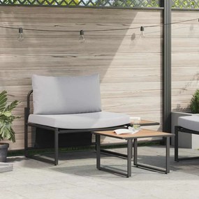 vidaXL Conjunto de Sofá de Jardim de 2 Peças com Almofadas Cinzas Claras
