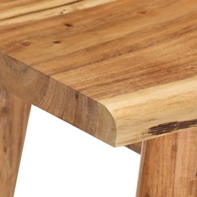 Mesa de cabeceira em madeira de acácia maciça 45x32x55 cm