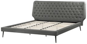 Conjunto cinzento de 4 peças com cama para quarto de dormir 180 x 200 cm ESSONNE Beliani