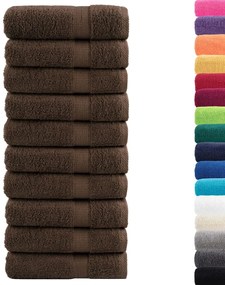 Toalhas de mãos premium SOLUND 10pcs 50x100cm 600 gsm castanho