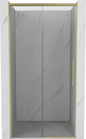 Mexen Rox porta de duche deslizante 125 cm, transparente, dourada escovada - 8C2-125-000-55-00