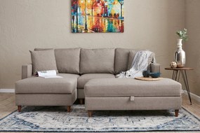 Sofá de Canto Eva – Creme – 210x82x195 cm