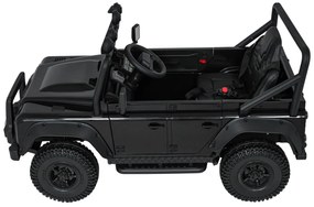Jipe elétrico para Crianças 24V Land Rover Defender 110 SVX Concept Rodas Espuma EVA, Assento couro ecológico Preto