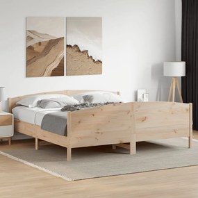 vidaXL Cama sem colchão 180x200 cm madeira de pinho maciça