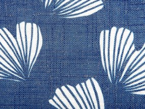 Conjunto de 2 almofadas com padrão de folha azul e branco 45 x 45 cm DANDELION Beliani