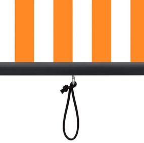 Estore de rolo para exterior 140x250 cm branco e laranja