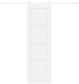 Porta Deslizante vidaXL com Conjunto de Ferragens Branca 61x198.5 cm M