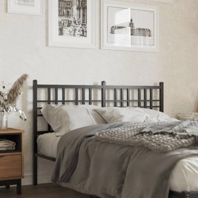 vidaXL Cabeceira de cama 140 cm metal preto