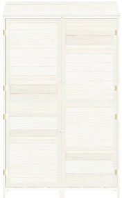 Abrigo de jardim 102x52x174,5 cm madeira de abeto maciça branco
