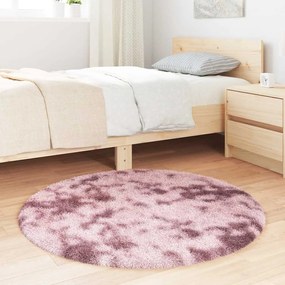 Tapete shaggy de pelo alto NAVARRA 100x100 cm rosa empoeirado