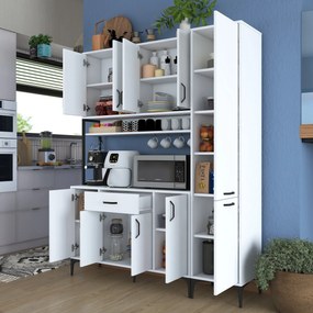 Armário Multiusos JE134 – Branco – 160x198,6x40 cm