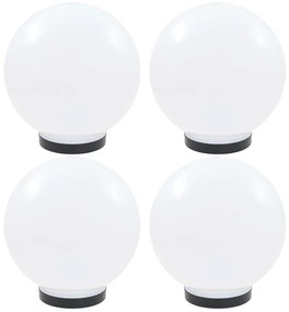 Candeeiros esféricos LED 4 pcs 25 cm PMMA